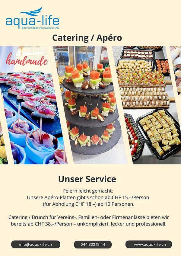 Anleitung Gastro Catering Apero aqualife